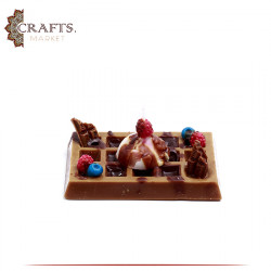 Handmade Waffle-Shaped Candle