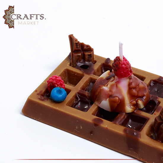Handmade Waffle-Shaped Candle Handmade Waffle-Shaped Candle