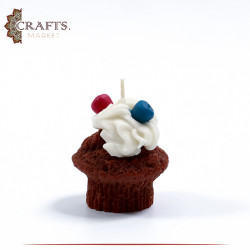 Handmade Muffin-Shaped Candle