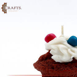 Handmade Muffin-Shaped Candle