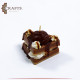 Handmade Waffle-Shaped Candle