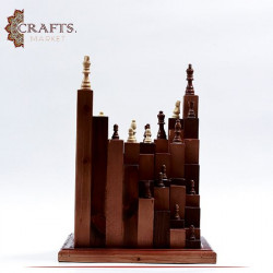 Handmade Wooden Chess Table Décor  