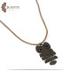 Handmade Leather Women Necklace with an Owl Pendant Handmade Leather Women Necklace with an Owl Pendant