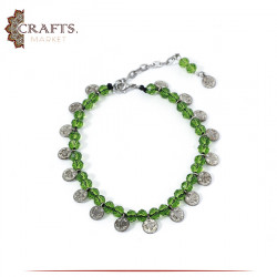 Handmade Green Crystal Women Anklet  