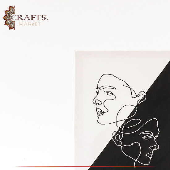 Handmade Wall Art Painting  Faces Design 