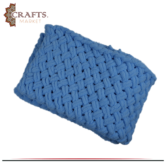 Handmade Blue Baby Blanket Handmade Blue Baby Blanket
