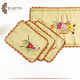 Hand-embroidery Table cover, Set 4PCS Hand-embroidery Table cover, Set 4PCS