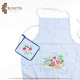 Hand-embroidery Fabric Kitchen Apron Set 2PCS Hand-embroidery Fabric Kitchen Apron Set 2PCS