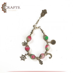 Handmade Multi-Color Glass Stone Women Bracelet 