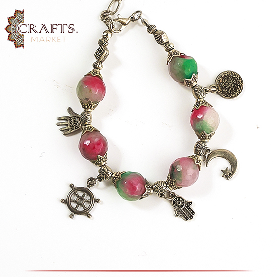 Handmade Multi-Color Glass Stone Women Bracelet Handmade Multi-Color Glass Stone Women Bracelet
