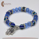Handmade Crystal Women Bracelet in Blue Eye Design Handmade Crystal Women Bracelet in Blue Eye Design
