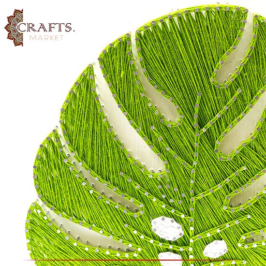 String Art Handmade  in a  Tree Leaf  Design 