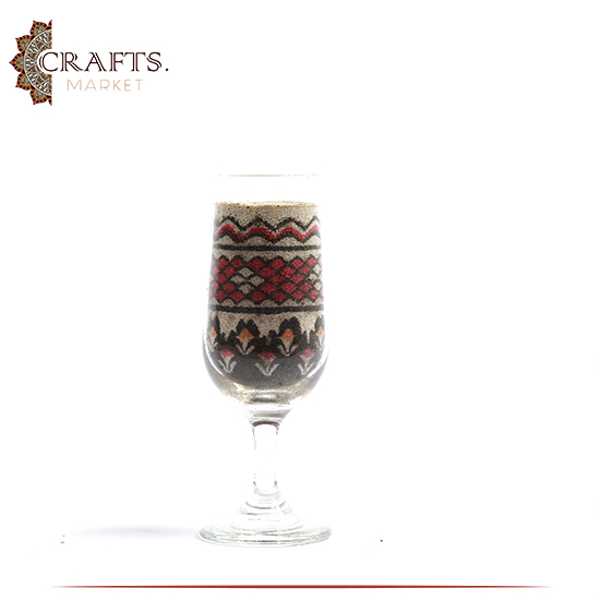 Handmade Multi-Color Natural Sand Art Glass Cup Souvenir Handmade Multi-Color Natural Sand Art Glass Cup Souvenir