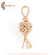 Handmade Beige Rope Key Chain in a Monkey Fists Design Handmade Beige Rope Key Chain in a Monkey Fists Design