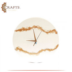 Handcrafted Duo Color Resin Round Wall Clock 