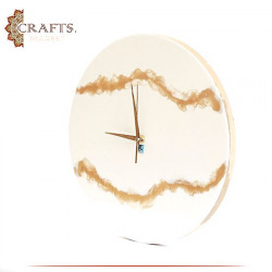 Handcrafted Duo Color Resin Round Wall Clock 