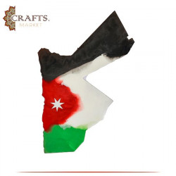 ديكور للمنزل من الخشب مصنعة يدويًا بتصميم خارطة الأردن