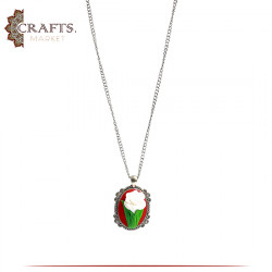 Handmade Women Necklace in a White Flower Design