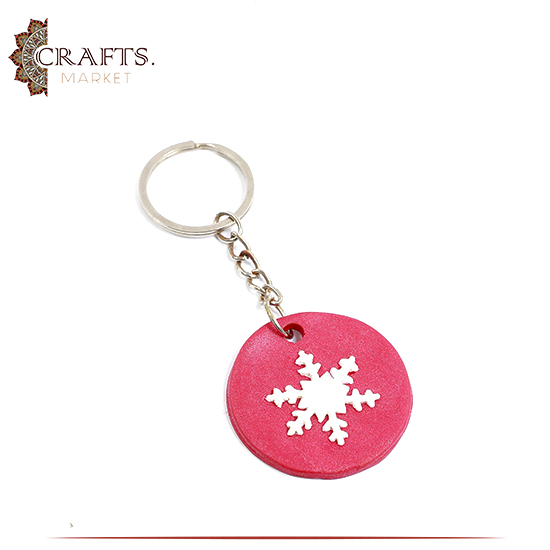 Handmade Duo-Color Key Chain with a North Star design Handmade Duo-Color Key Chain with a North Star design