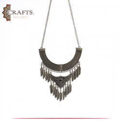 Handmade Silver Metal Women Necklace in a Gypsy Design