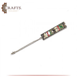 Handmade Base Metal Car Hanging Palestine Word Design 