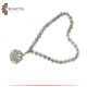 Handmade Silver Metal Rosary with قل أعوذ برب الناس Pendant Handmade Silver Metal Rosary with قل أعوذ برب الناس Pendant
