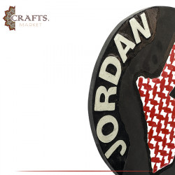 Handmade Wooden Wall Art Jordan Map Design