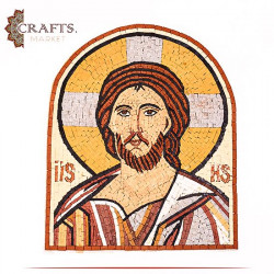 Handcrafted Mosaic Wall Art in a Jesus Design