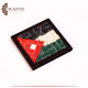 Handcrafted Mosaic Fridge Magnet in a Jordan Flag Design Handcrafted Mosaic Fridge Magnet in a Jordan Flag Design