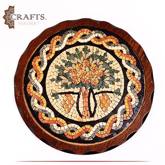 Handcrafted Mosaic Wall Hanging in a Tree Of Life Design Handcrafted Mosaic Wall Hanging in a Tree Of Life Design
