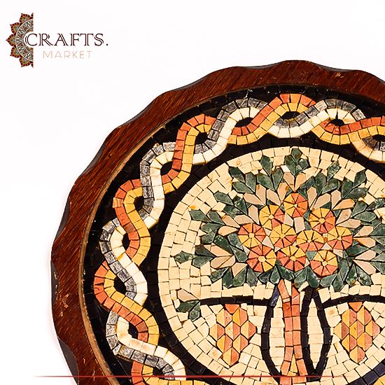 Handcrafted Mosaic Wall Hanging in a Tree Of Life Design Handcrafted Mosaic Wall Hanging in a Tree Of Life Design