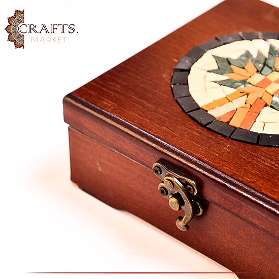 Handcrafted Wooden Box in a Tree Of Life Design Handcrafted Wooden Box in a Tree Of Life Design
