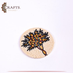Handcrafted Multi Color Natural stone Mosaic  Tree  Pendant 