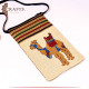 Hand-Embroidered Women's Handbag in a Camel Design