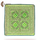 Hand-Embroidered Green Pillow Cover Hand-Embroidered Green Pillow Cover