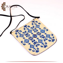 Hand-Embroidered Duo-Color Women's Handbag