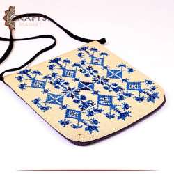 Hand-Embroidered Duo-Color Women's Handbag