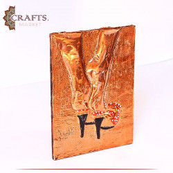 Handcrafted Copper Table Decor High Heels Design