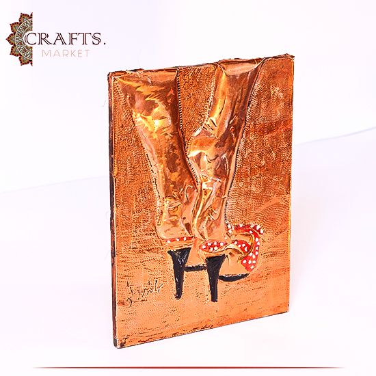 Handcrafted Copper Table Decor High Heels Design Handcrafted Copper Table Decor High Heels Design