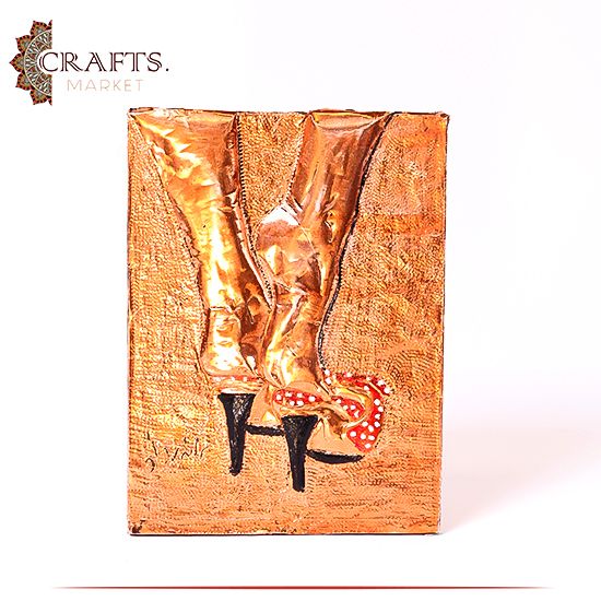 Handcrafted Copper Table Decor High Heels Design Handcrafted Copper Table Decor High Heels Design