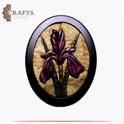 Handcrafted Stone Home Décor in a Iris Nigricans Design