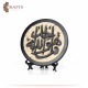Handcrafted Due-Color Stone Wall Art with a قل هو الله احد Design 