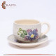 Handmade Clay Tea Cup Set, with Roses Design, 18 PCs Handmade Clay Tea Cup Set, with Roses Design, 18 PCs
