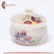 Handmade Clay Tea Cup Set, with Roses Design, 18 PCs Handmade Clay Tea Cup Set, with Roses Design, 18 PCs