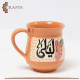 Handmade Clay Mug decorated with mosaic Roses Design Handmade Clay Mug decorated with mosaic Roses Design