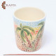 Handmade Clay Cup with Palm Design Handmade Clay Cup with Palm Design