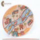 Handmade Clay Plate Table Decor with  River of Jordan  Design 