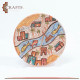 Handmade Clay Plate Table Decor with  River of Jordan  Design 