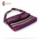 Purple laptop bag made of Sadu fabric