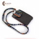 Small Black Bag Made of Leather and Sadu Fabric Small Black Bag Made of Leather and Sadu Fabric